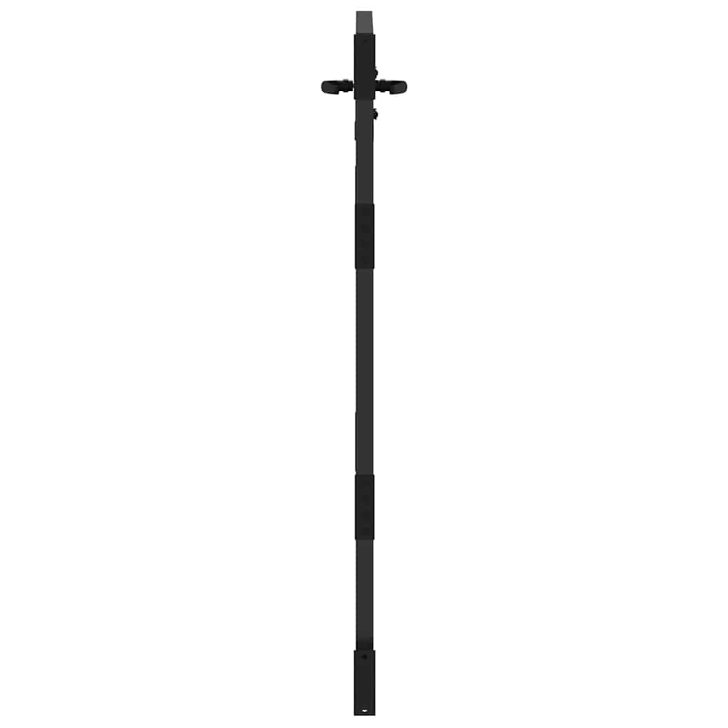 Puutarhaportti Lukkoon Musta 85 X 150 Cm Jauhemaalattu Teräs
