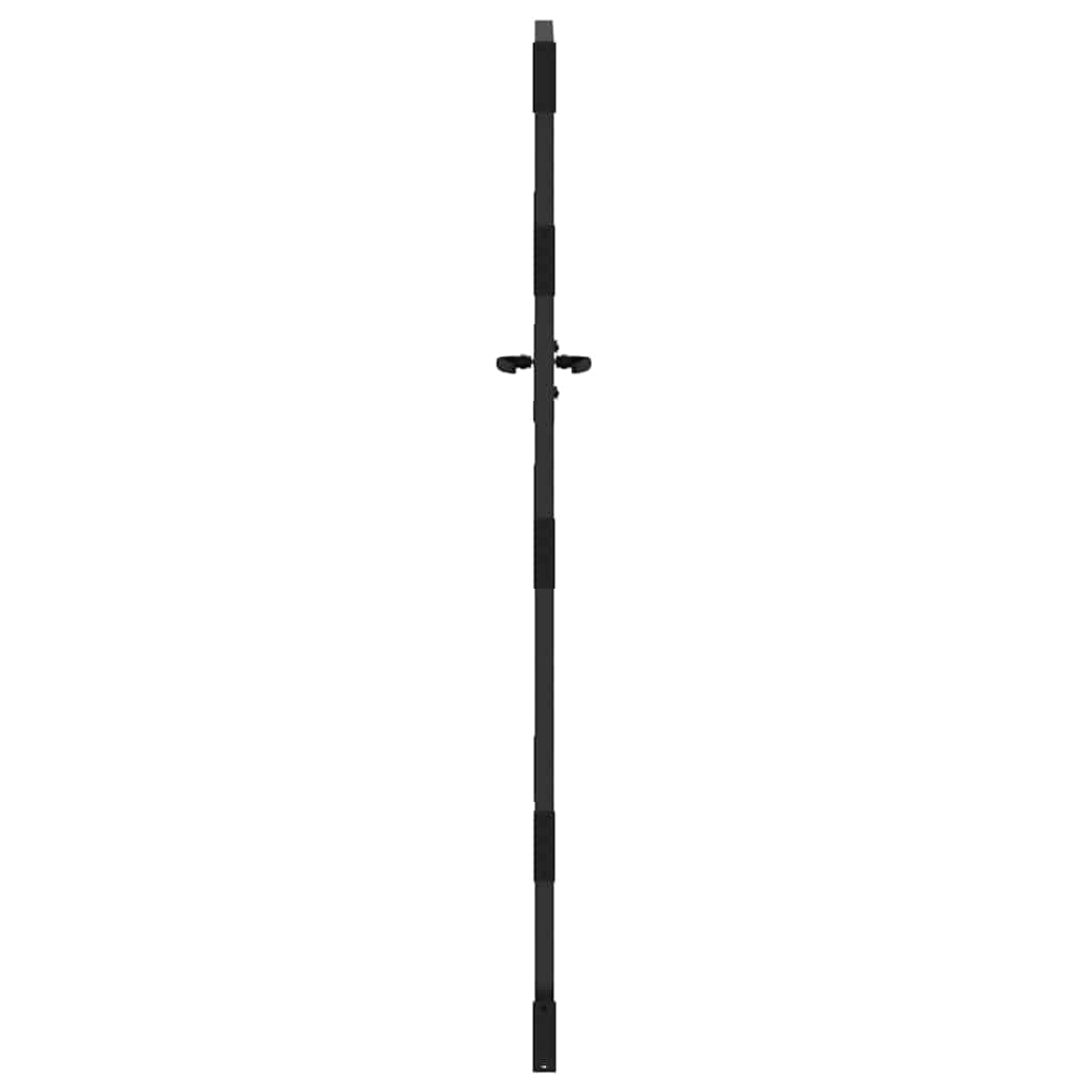 Puutarhaportti Lukkoon Musta 85 X 175 Cm Jauhemaalattu Teräs