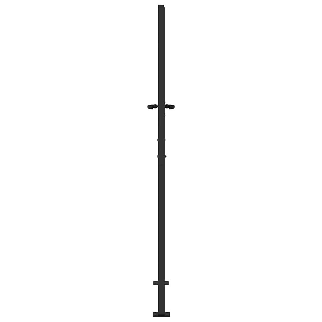 Puutarhaportti Lukkoon Musta 110 X 205 Cm Jauhemaalattu Teräs