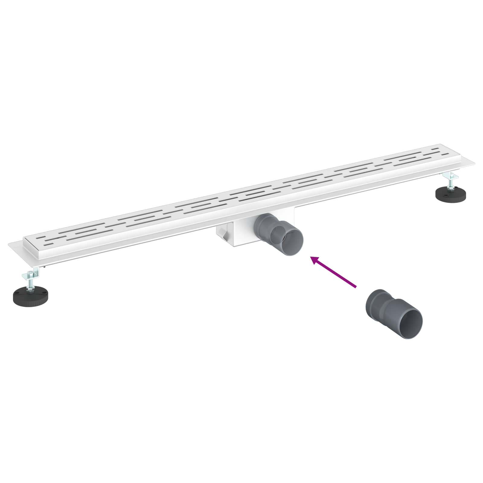 Suihkuviemäri Rivisuunnittelulla Hopea 90 Cm