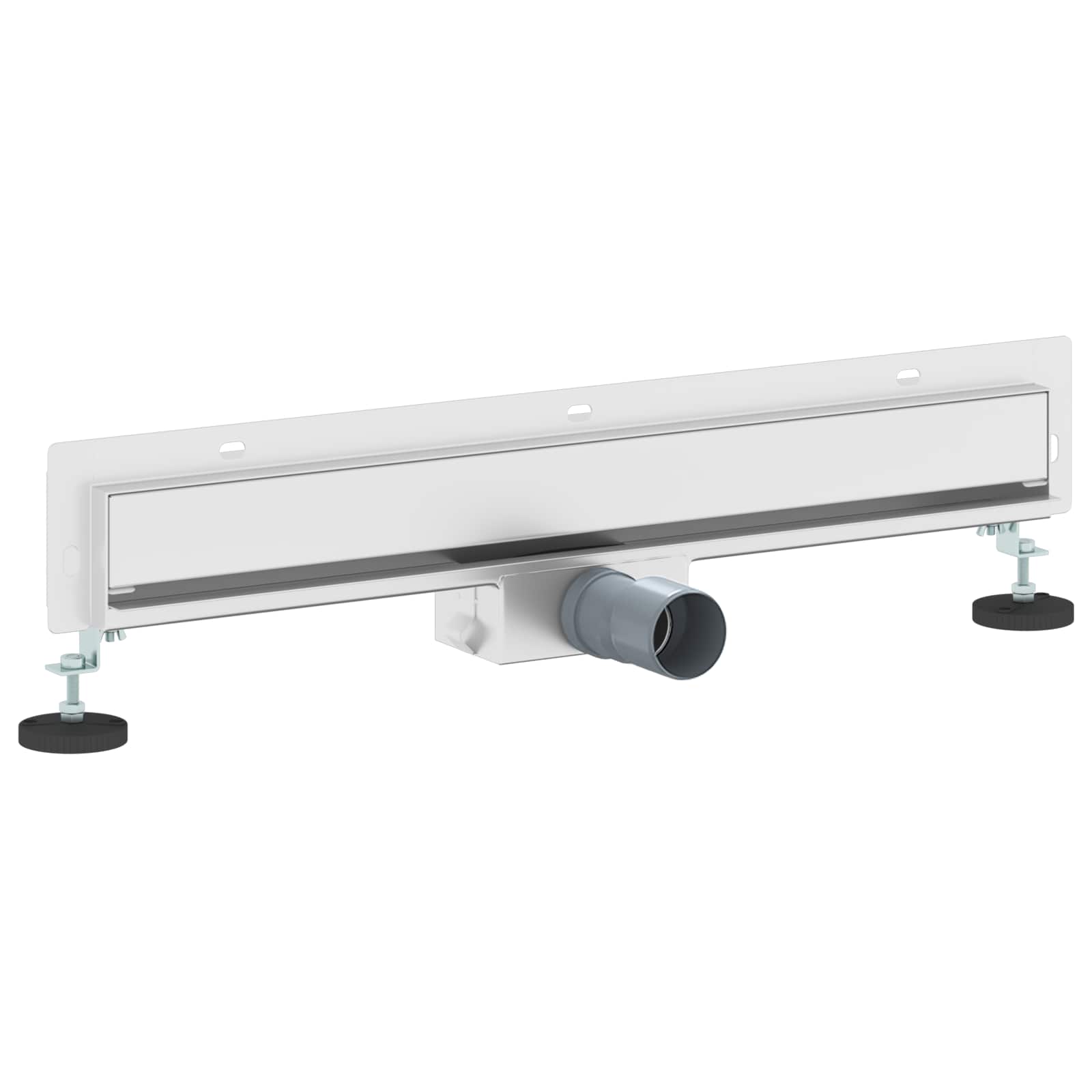 Seinään Asennettu Suihkuviemäri Hopea 60 Cm