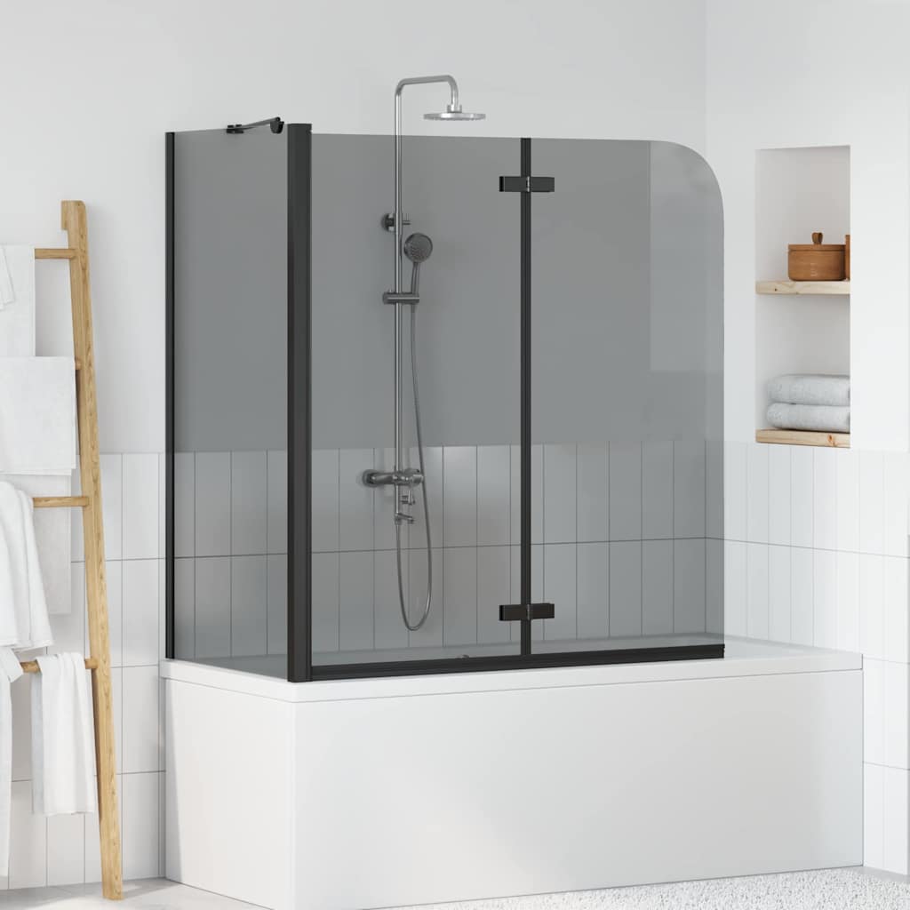 Suihkuseinä Musta 120 X 68 X 130 Cm Esg-Lasi Ja Alumiini