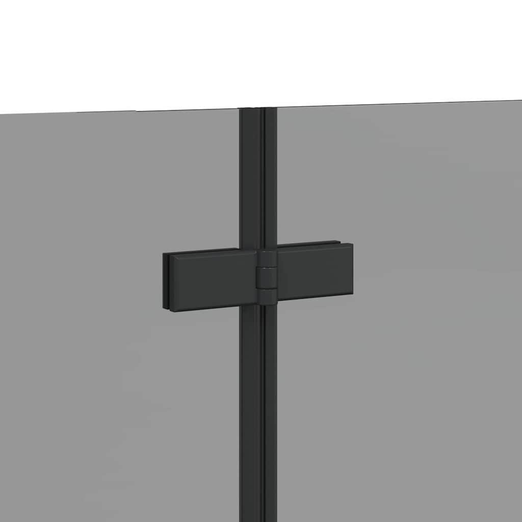 Suihkuseinä Musta 130 X 138 Cm Esg-Lasi Ja Alumiini
