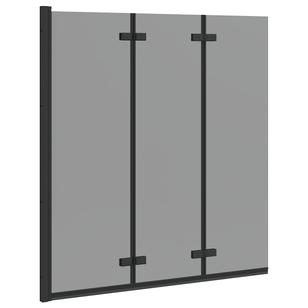 Suihkuseinä Musta 130 X 138 Cm Esg-Lasi Ja Alumiini