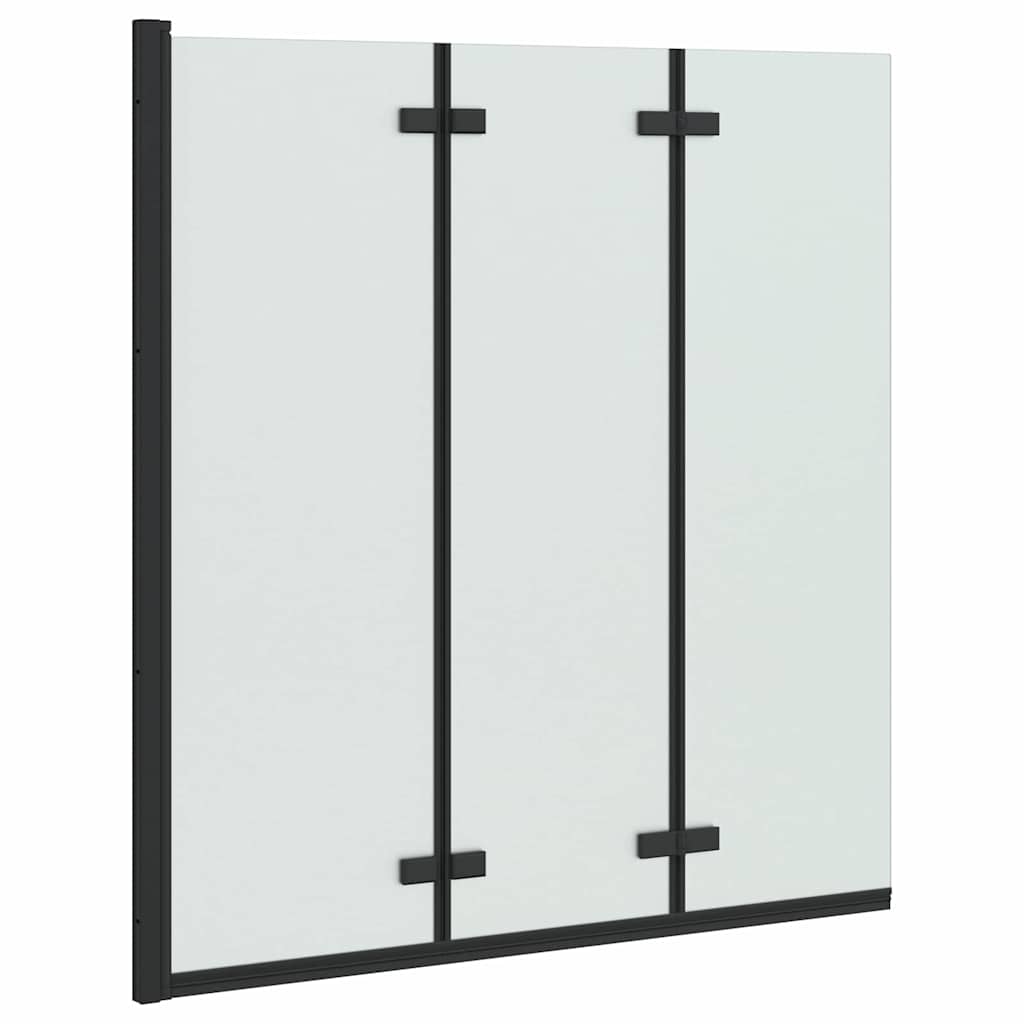 Suihkuseinä Musta 130 X 138 Cm Esg-Lasi Ja Alumiini