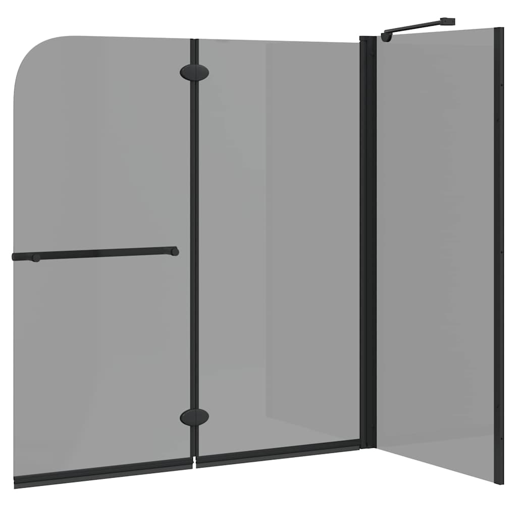 Bi-Folding Suihkusulku Tumma Läpinäkyvä 120 X 67 X 129 Cm