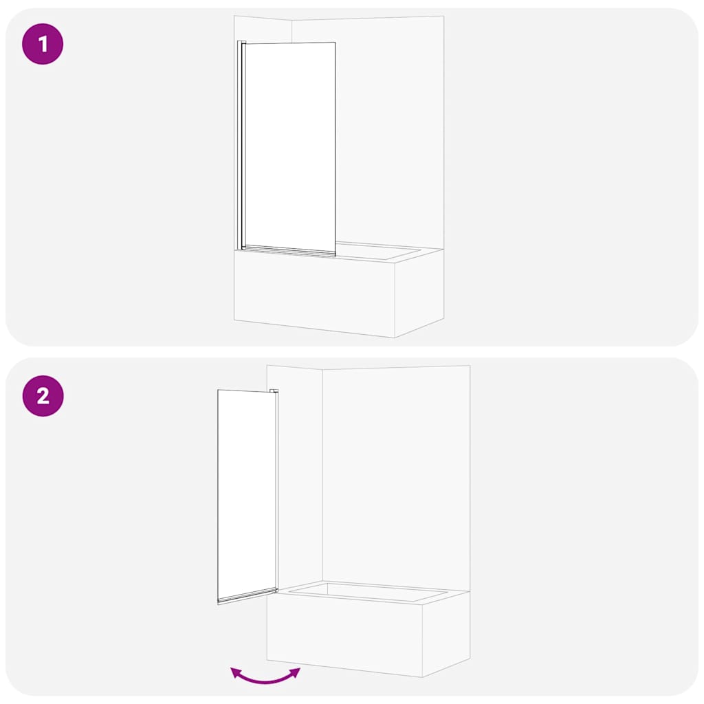 Kylpy Suihkuverho Musta 68 X 130 Cm Karkaistu Lasi