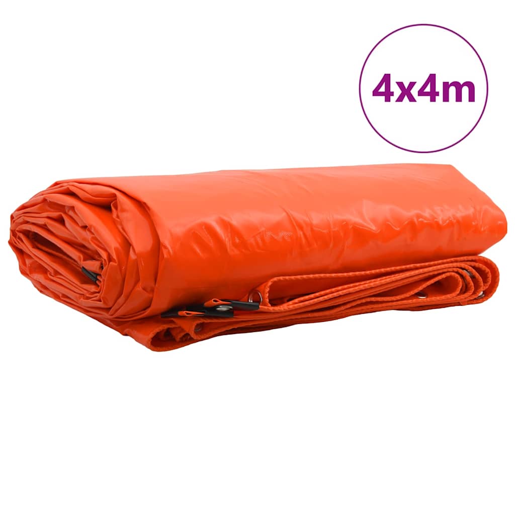 Pressu 650G / M² Oranssi 4 X 4 M Kangas Pvc-Pinnoitteella