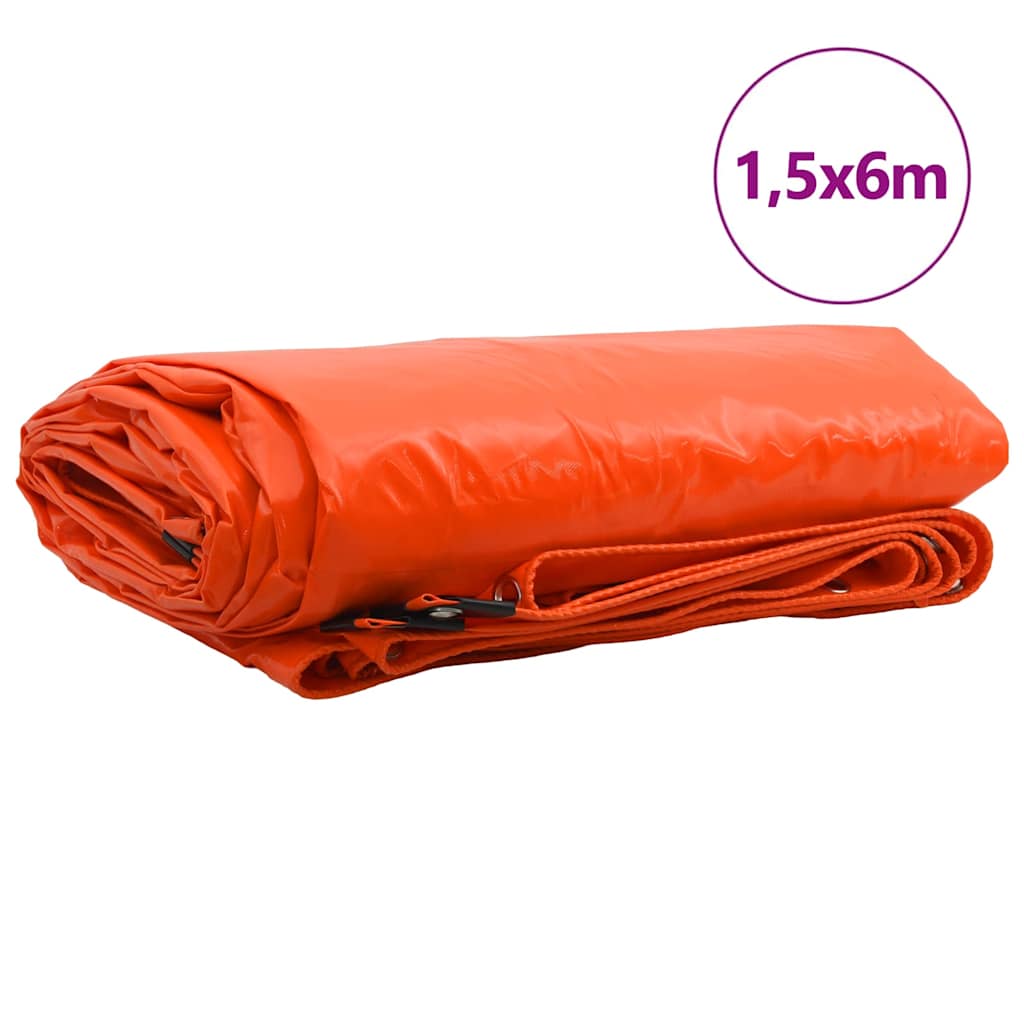 Pressu 650G / M² Oranssi 1,5 X 6 M Kangas Pvc-Pinnoitteella