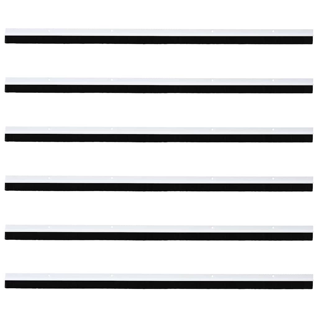Kierteellinen Oven Harjasulku 6 Pcs Valkoinen 100 Cm