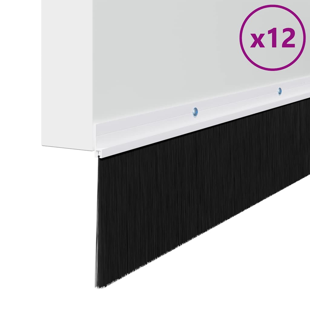 Kierteellinen Oven Harjasulku 12 Pcs Valkoinen 100 Cm