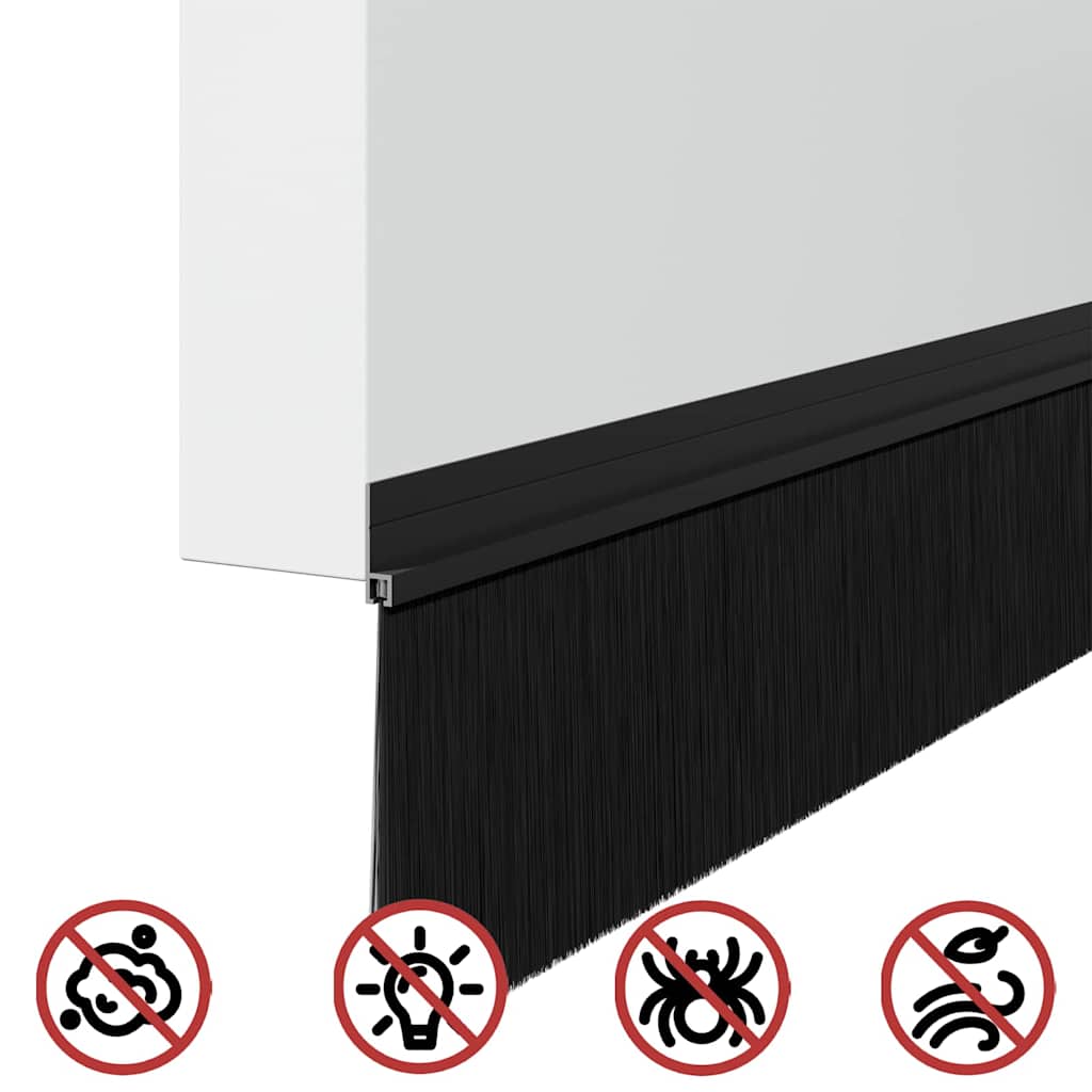 Itsekiinnittyvät Oven Harjatiivisteet 2 Pcs Musta 100 Cm