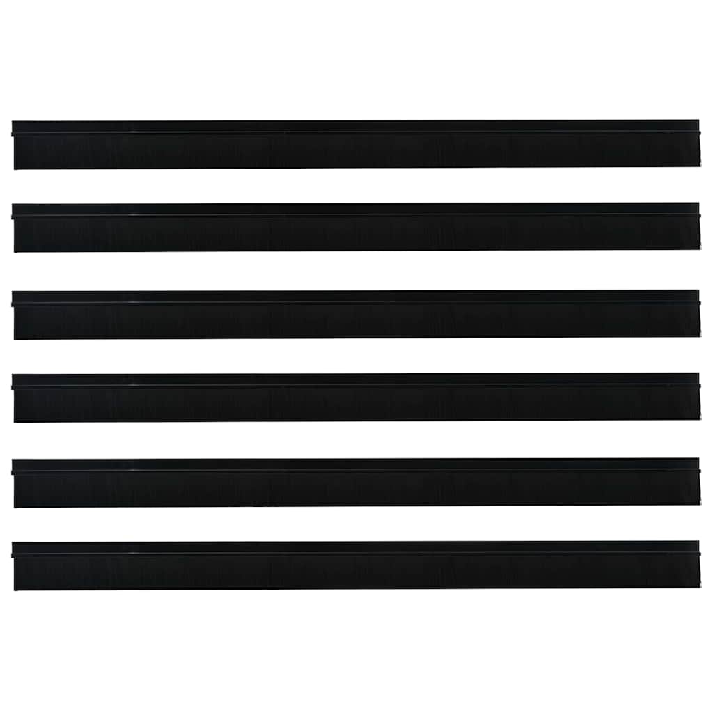 Itsekiinnittyvät Oven Harjatiivisteet 6 Pcs Musta 100 Cm
