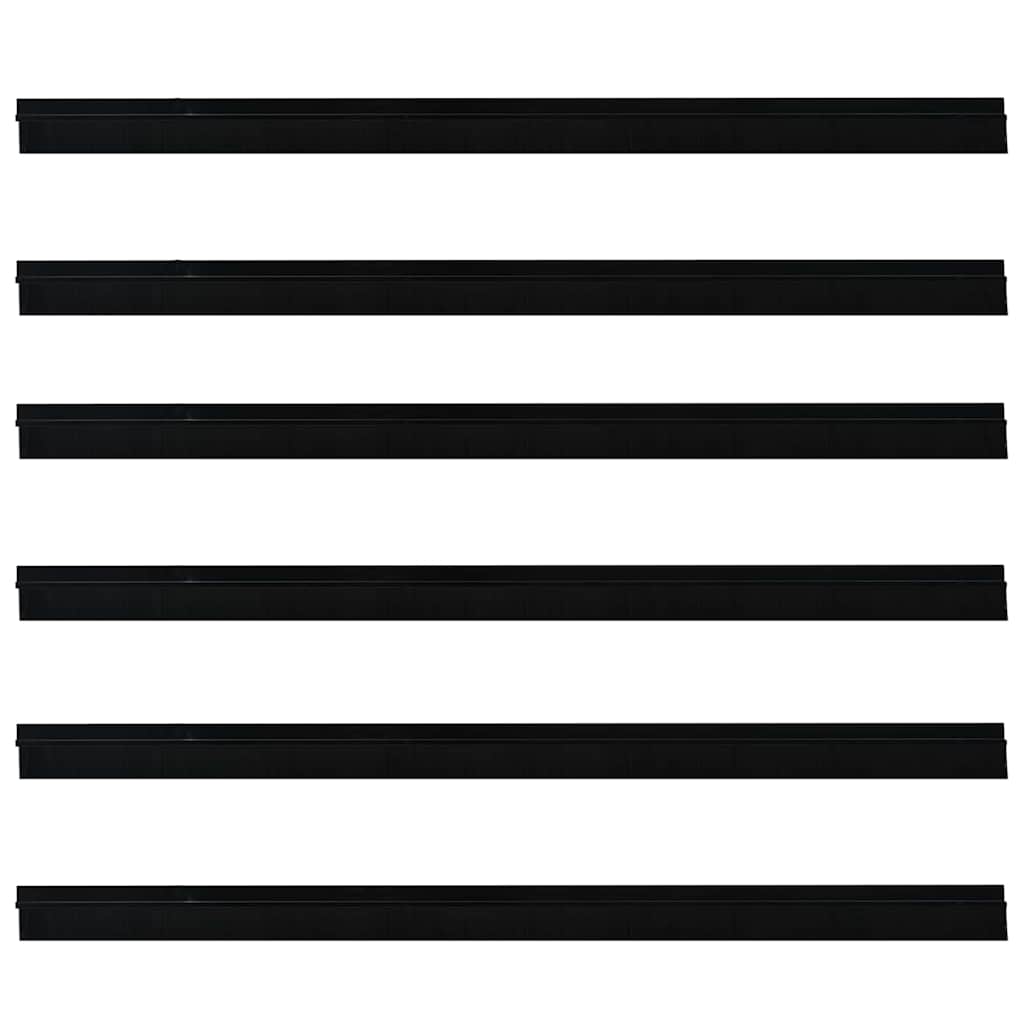 Itsekiinnittyvät Oven Harjatiivisteet 6 Pcs Musta 100 Cm