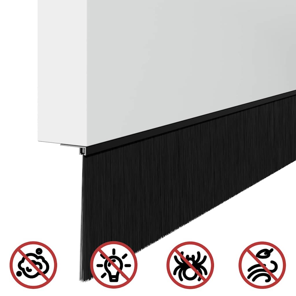 Itsekiinnittyvät Oven Harjatiivisteet 6 Pcs Musta 100 Cm