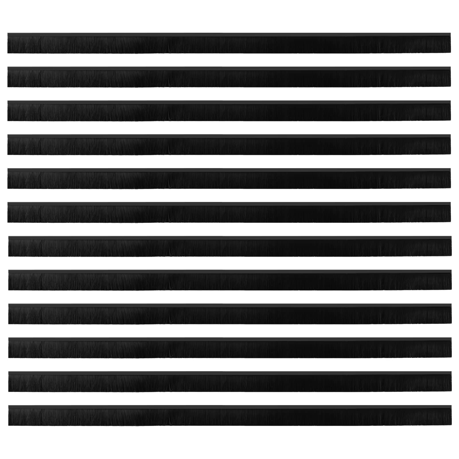 Itsekiinnittyvät Oven Harjatiivisteet 12 Pcs Musta 100 Cm