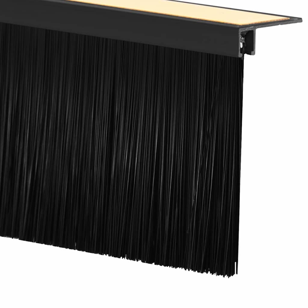 Itsekiinnittyvät Oven Harjatiivisteet 12 Pcs Musta 100 Cm