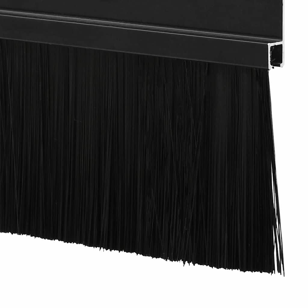 Kierteellinen Oven Harjasulku 2 Pcs Musta 100 Cm Alumiiniseos