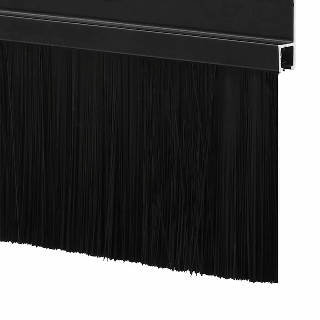 Kierteellinen Oven Harjasulku 12 Pcs Musta 100 Cm Alumiiniseos