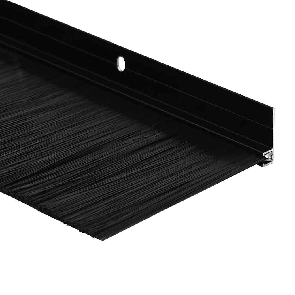 Kierteellinen Oven Harjasulku 6 Pcs Musta 100 Cm Alumiiniseos