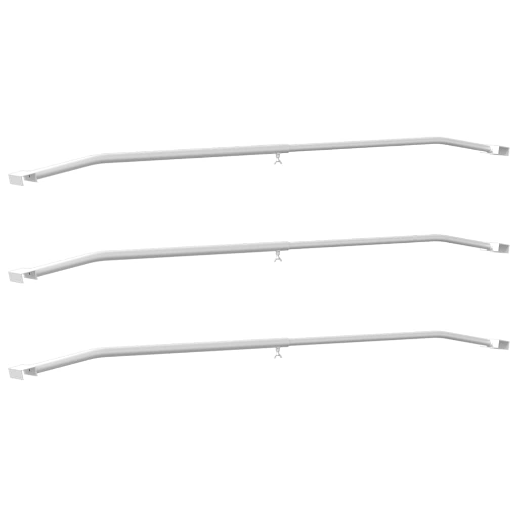 Tarvike Perävaunuille 3 Kpl Hopea 102-155 Cm Alumiini