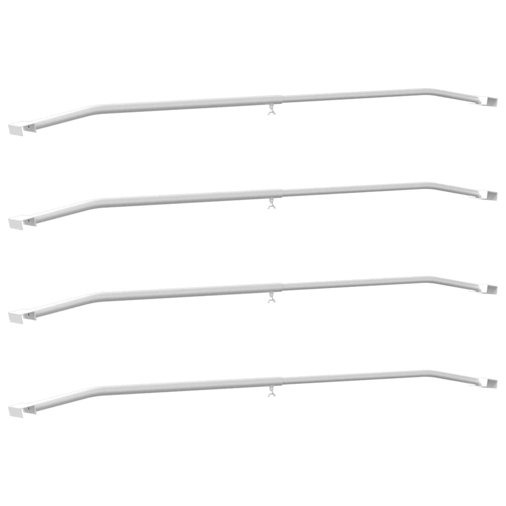 Tarvike Perävaunuille 4 Kpl Hopea 102-155 Cm Alumiini