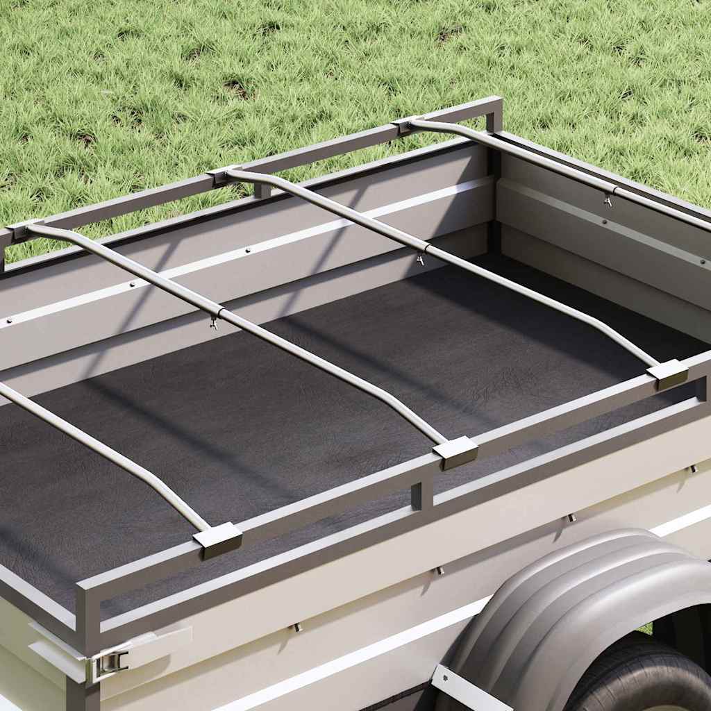 Tarvike Perävaunuille 4 Kpl Hopea 136-218 Cm Alumiini