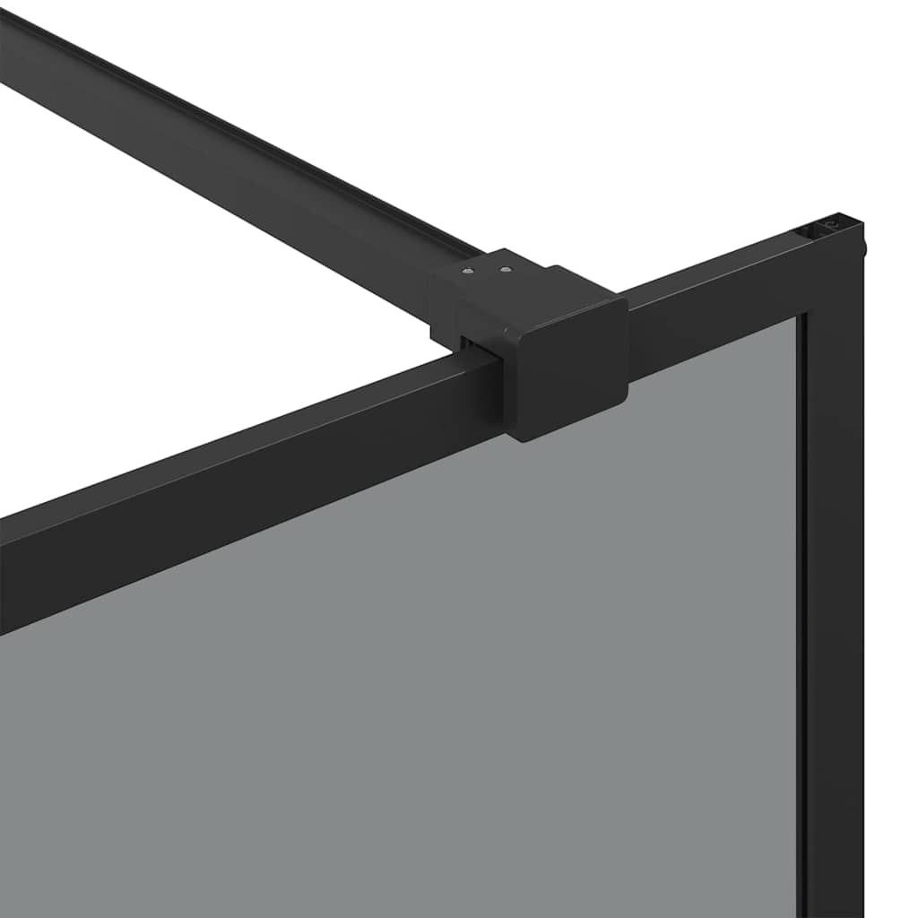 Kävelykylpyhuoneen Seinä Musta 80 X 195 Cm Karkaistu Lasi