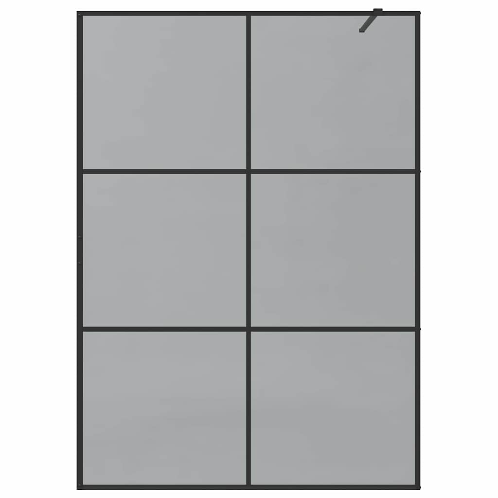 Kävelykylpyhuoneen Seinä Musta 140 X 195 Cm Karkaistu Lasi