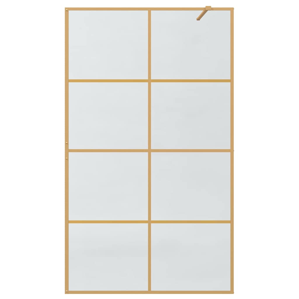 Kävelykylpyhuoneen Seinä Kulta 115 X 195 Cm Karkaistu Lasi