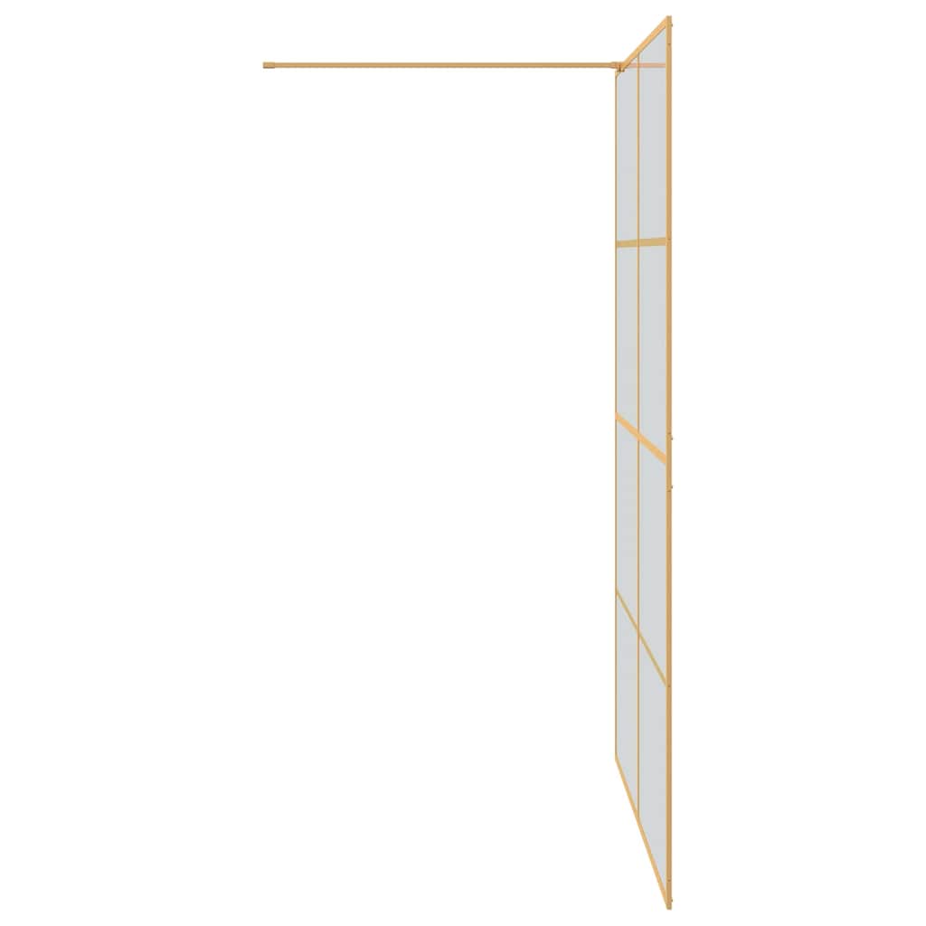 Kävelykylpyhuoneen Seinä Kulta 140 X 195 Cm Karkaistu Lasi