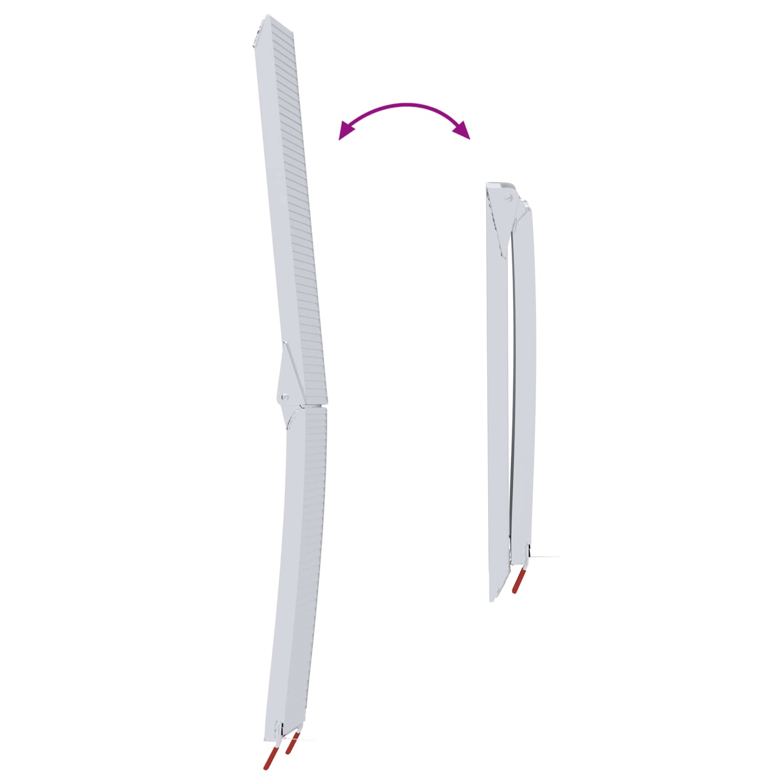 Moottoripyöräramppi 680 Kg 2 Pcs Hopea 205 X 28 X 5 Cm Alumiini