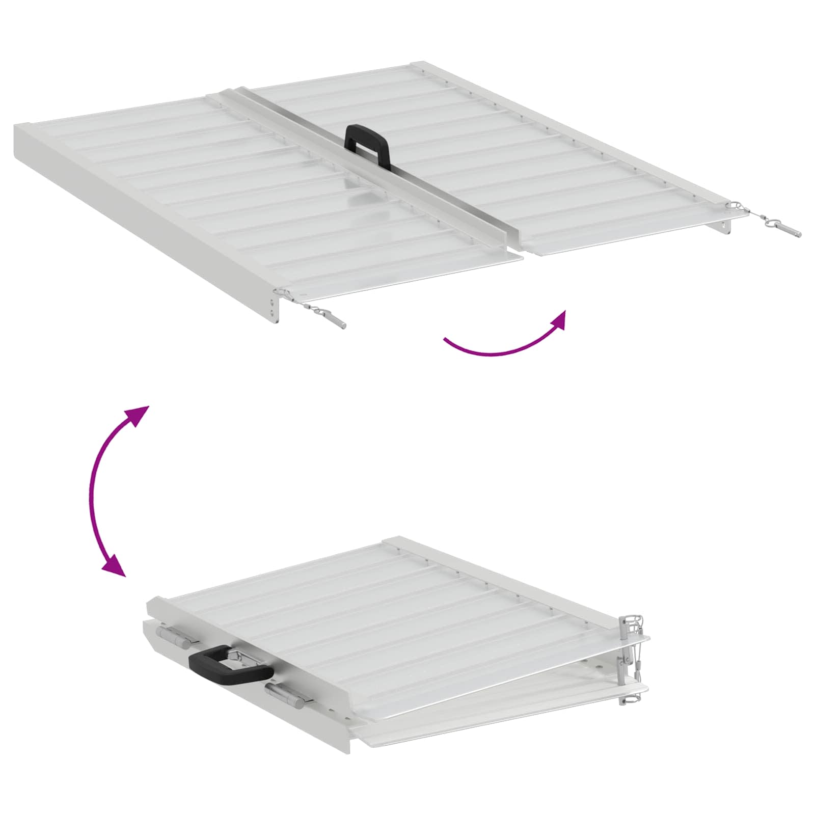Rollaattorin Rampa 270 Kg Hopea 62 X 73 X 5 Cm Alumiini