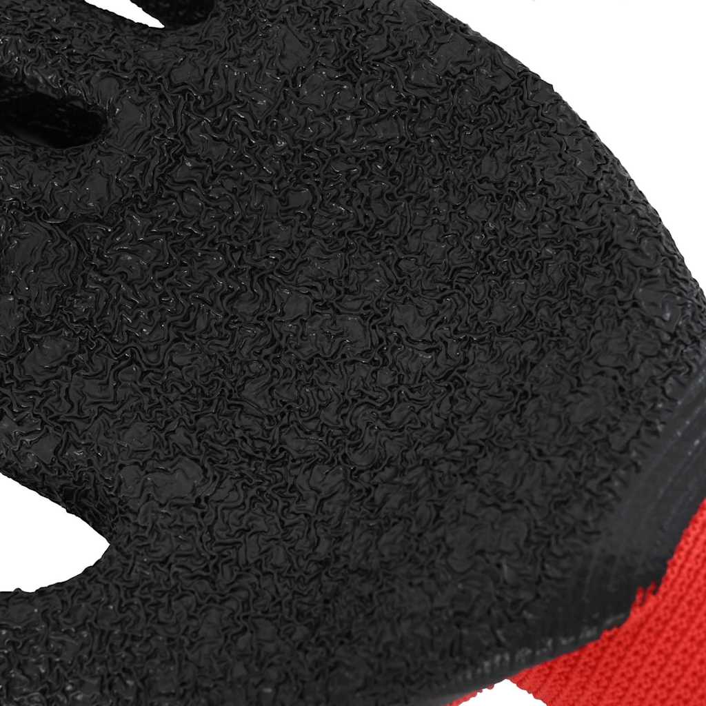 Työhanskat 24 Pcs Punainen Ja Musta 8 / M Lateksipinnoite