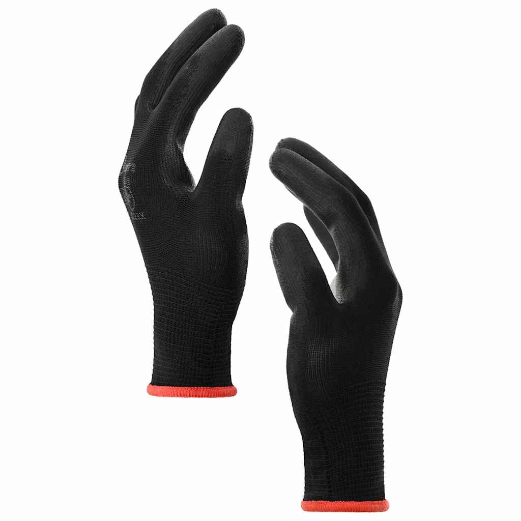 Työhanskat 24 Pcs Musta 7 / S Polyesteri