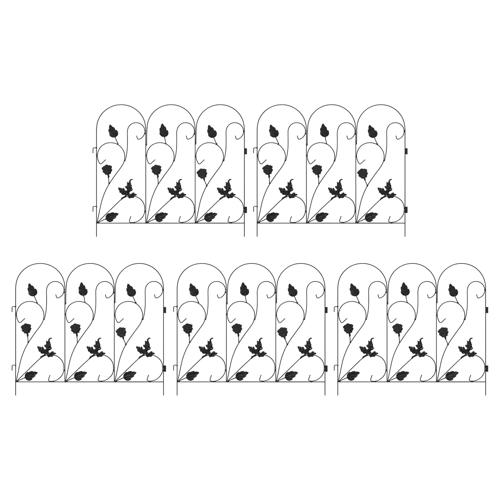 Puutarha-Aita 5 Pcs Musta Teräs