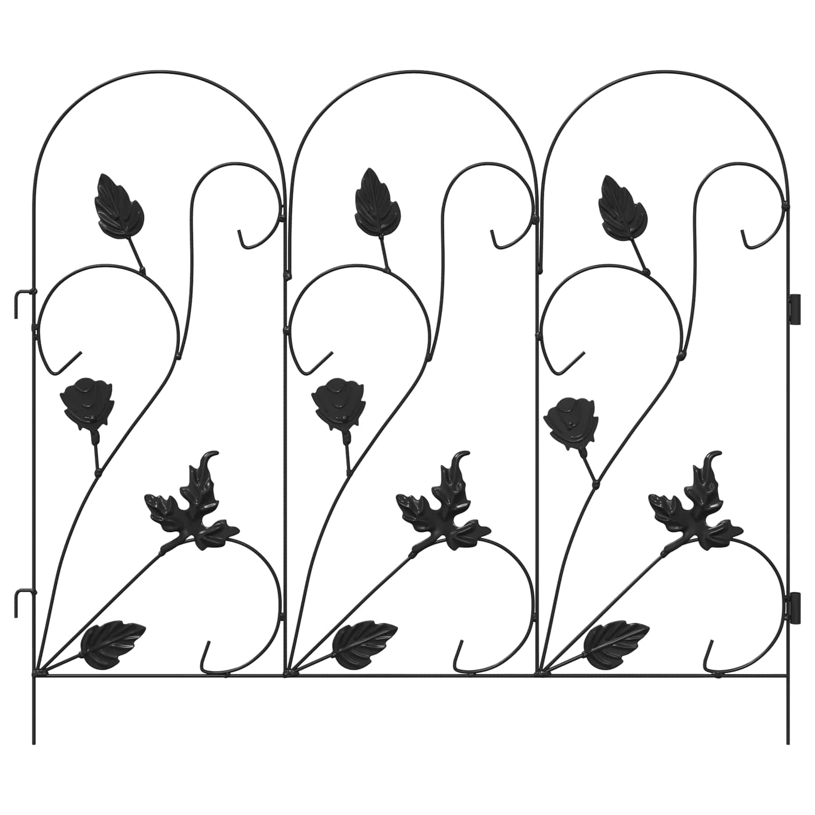 Puutarha-Aita 5 Pcs Musta Teräs