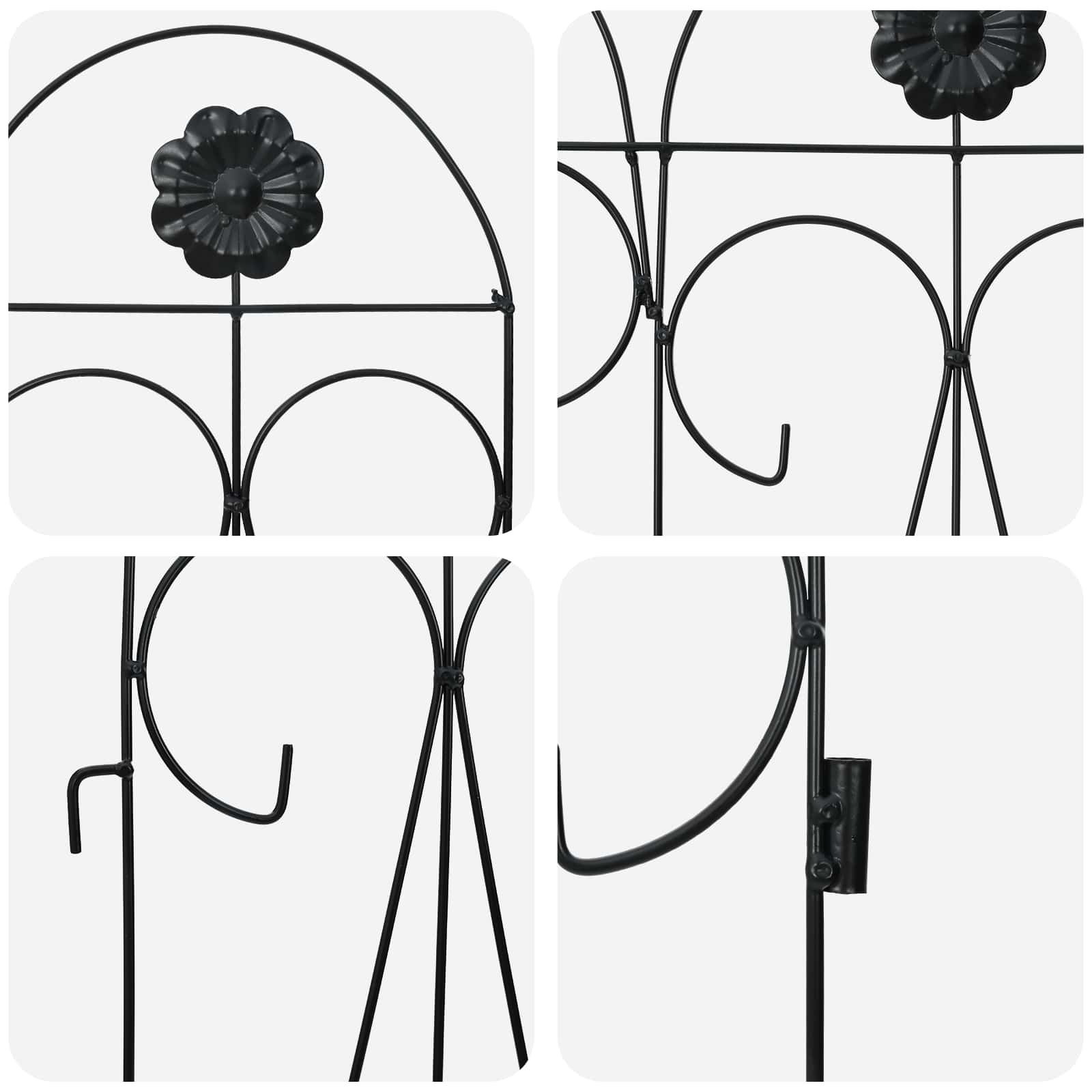 Puutarha-Aita 5 Pcs Musta Teräs