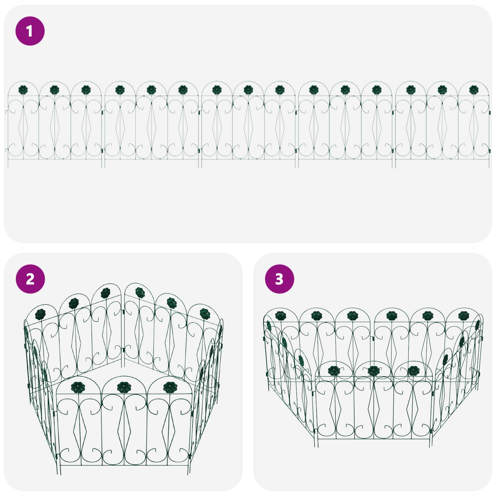 Puutarha-Aita 5 Pcs Vihreä Teräs