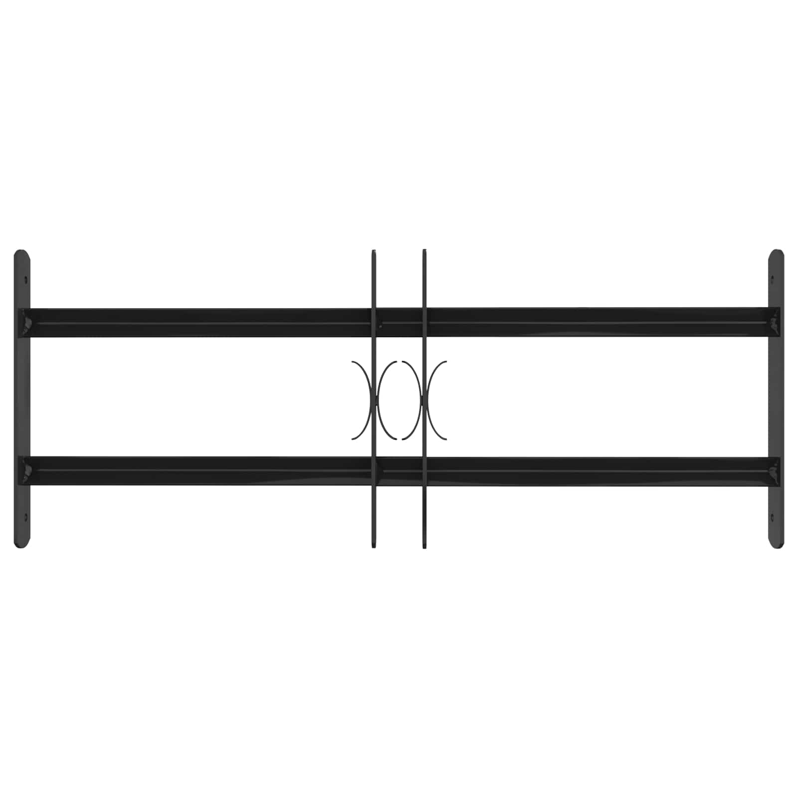 Ikkunaverkko 76 X 30 Cm Jauhemaalattu Teräs Musta