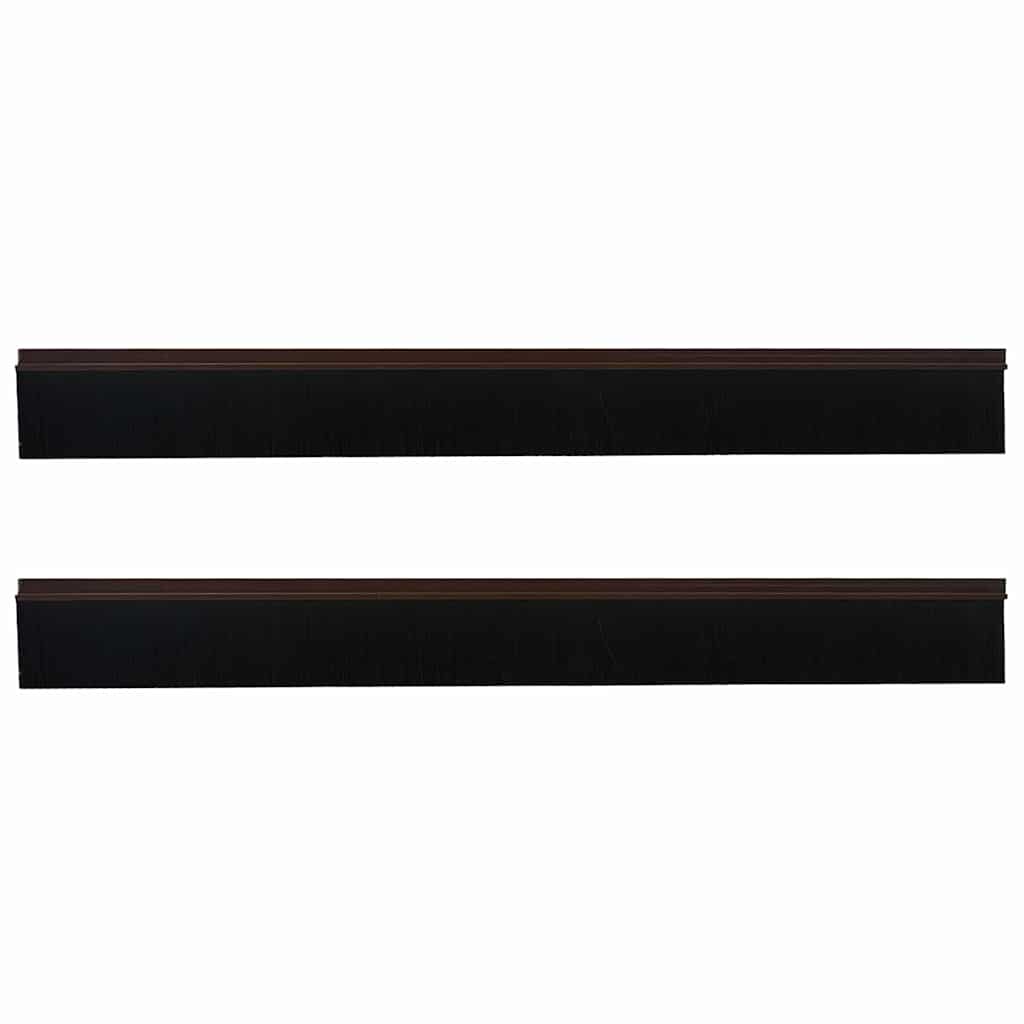 Itsekiinnittyvät Oven Harjatiivisteet 2 Pcs Ruskea 100 Cm