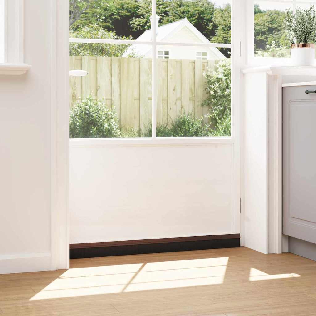 Itsekiinnittyvät Oven Harjatiivisteet 12 Pcs Ruskea 100 Cm