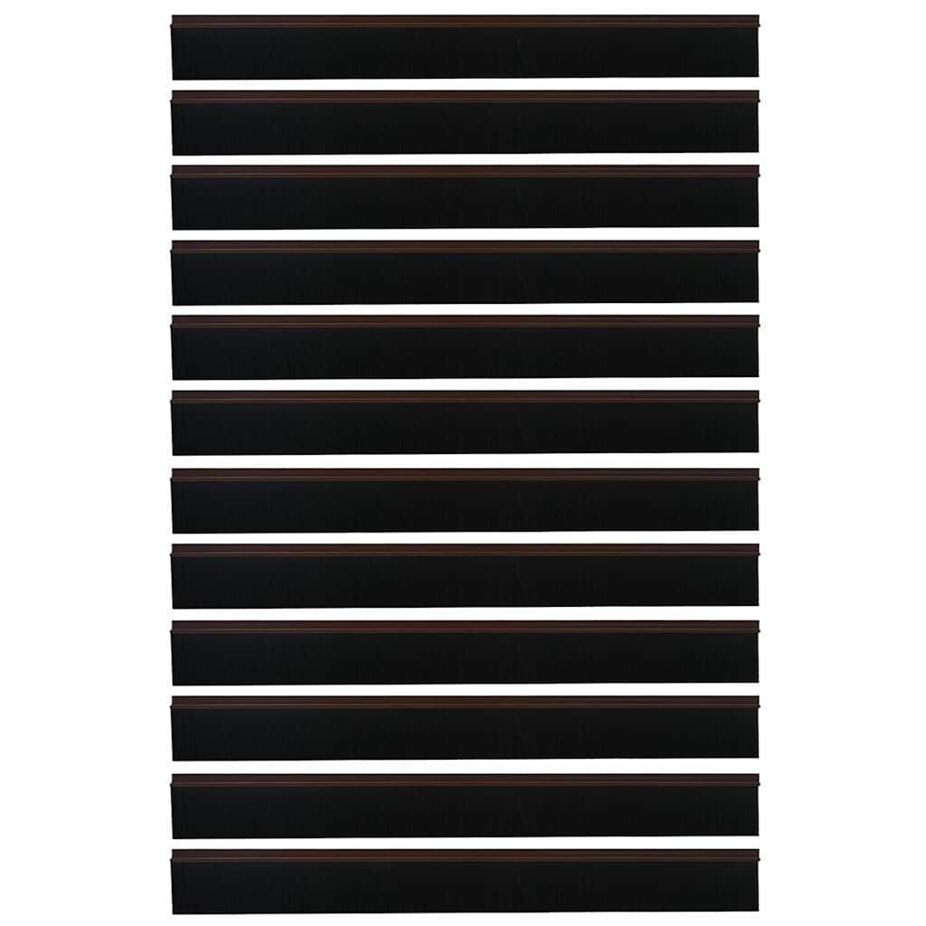 Itsekiinnittyvät Oven Harjatiivisteet 12 Pcs Ruskea 100 Cm