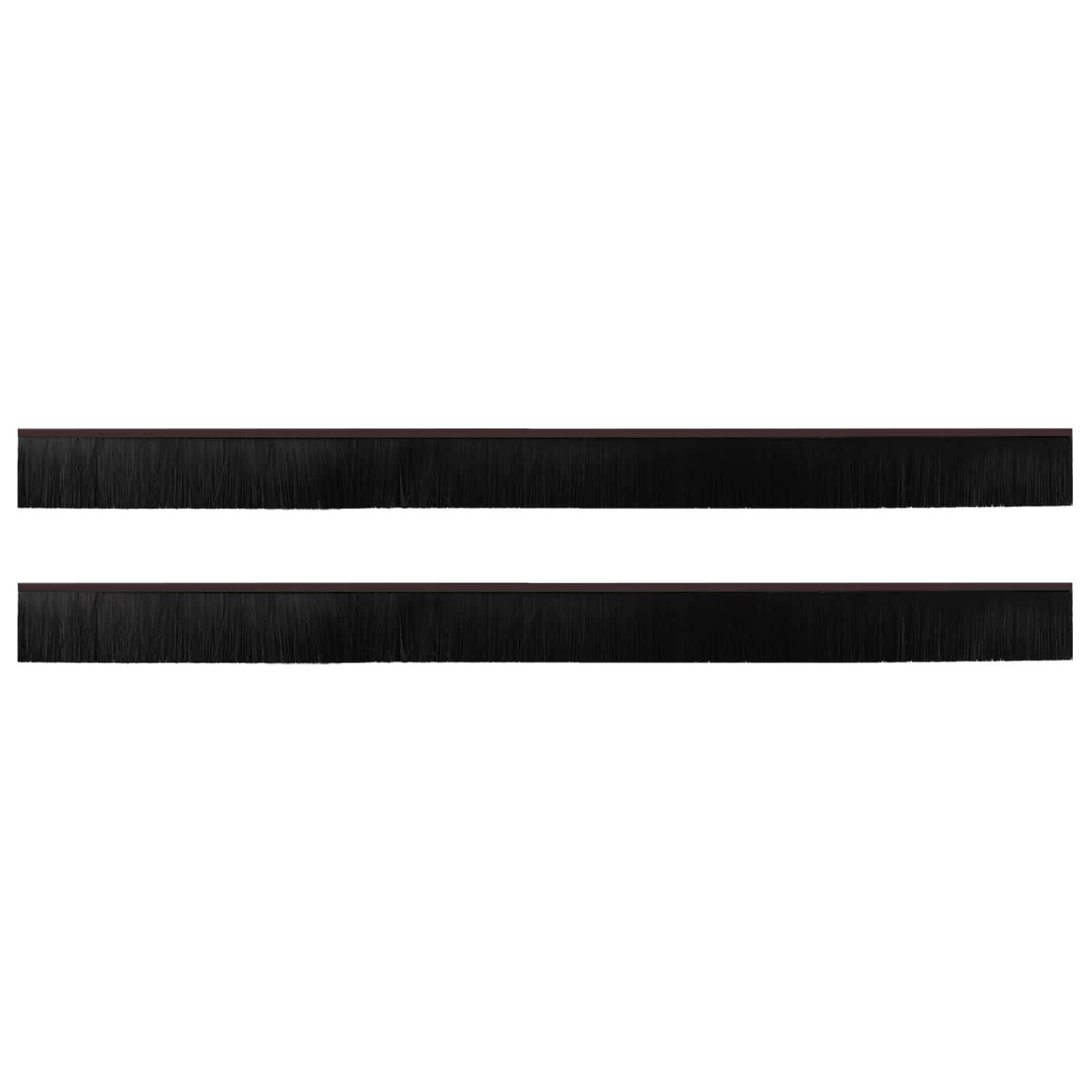 Itsekiinnittyvät Oven Harjatiivisteet 2 Pcs Ruskea 100 Cm