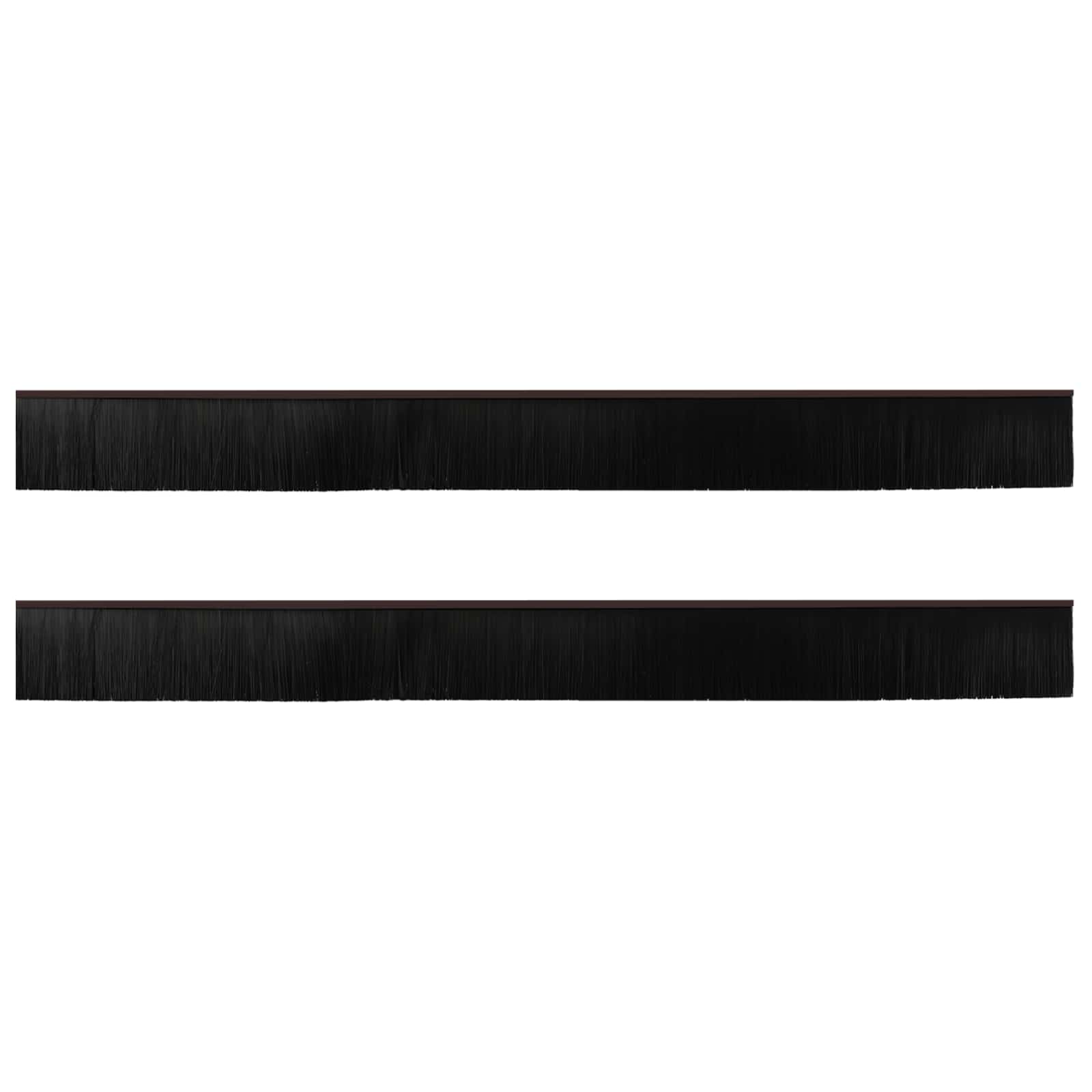 Itsekiinnittyvät Oven Harjatiivisteet 2 Pcs Ruskea 100 Cm