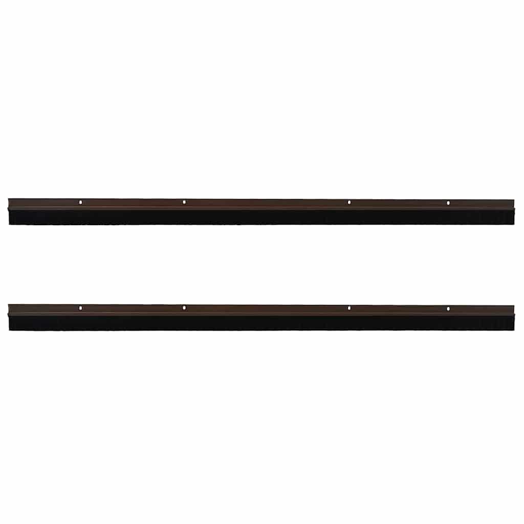 Kierteellinen Oven Harjasulku 2 Pcs Ruskea 100 Cm Alumiiniseos