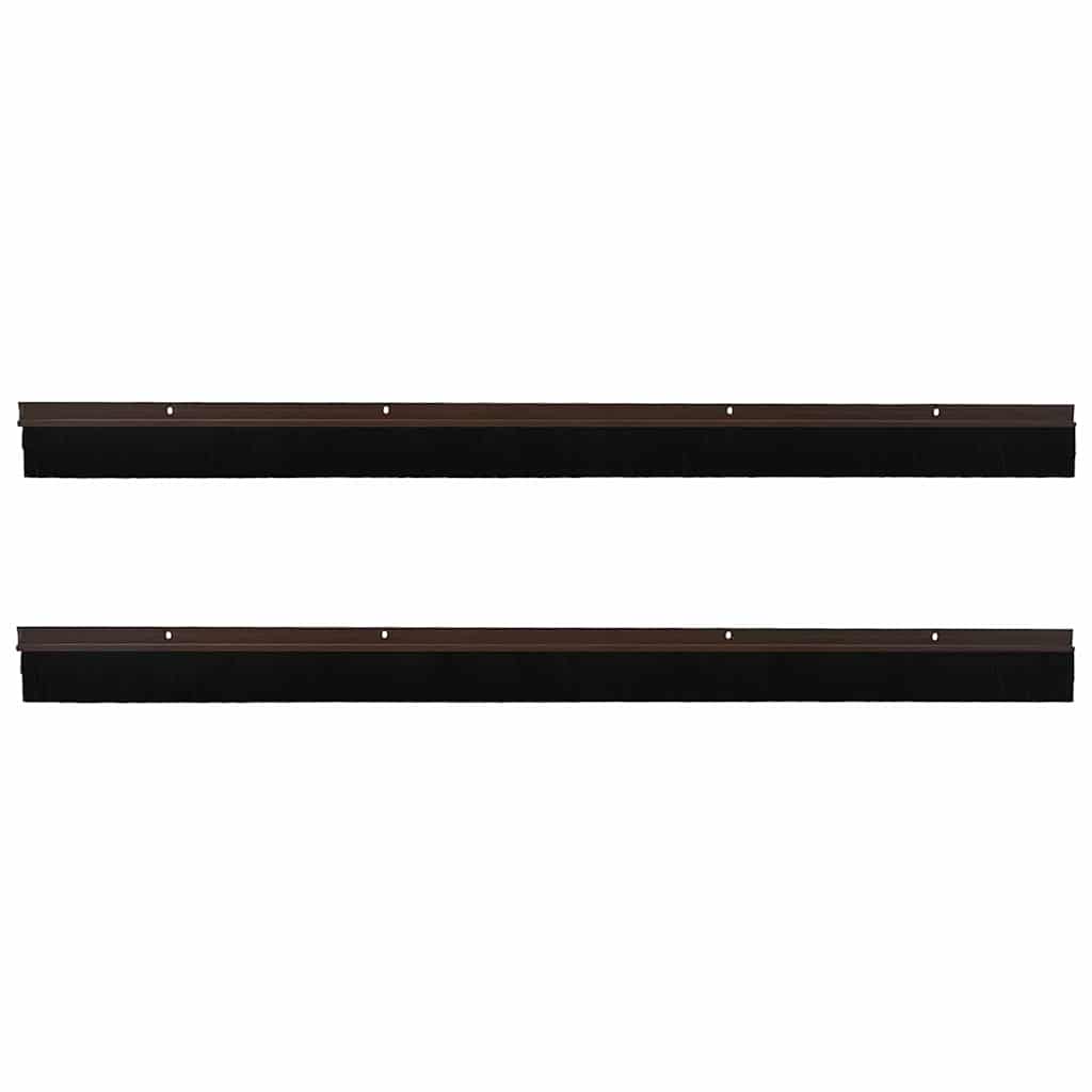 Kierteellinen Oven Harjasulku 2 Pcs Ruskea 100 Cm Alumiiniseos