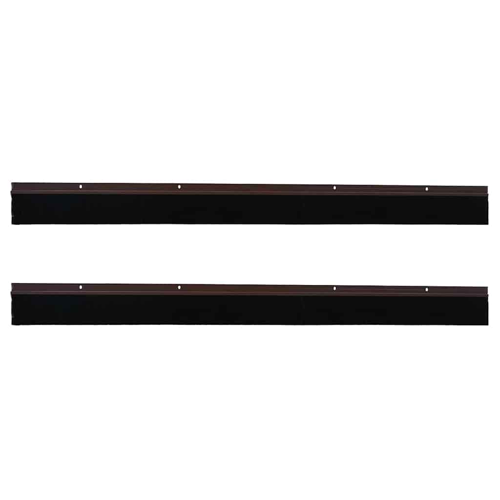Kierteellinen Oven Harjasulku 2 Pcs Ruskea 100 Cm Alumiiniseos