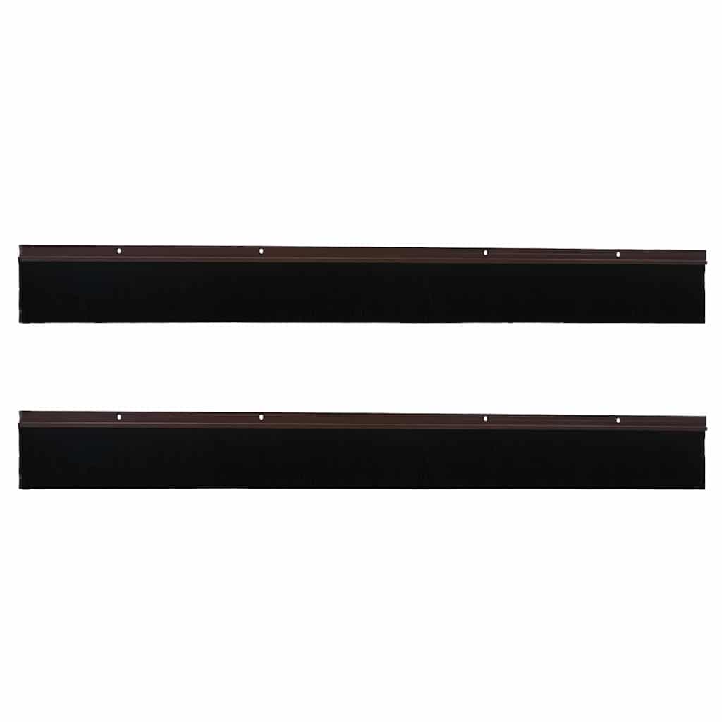 Kierteellinen Oven Harjasulku 2 Pcs Ruskea 100 Cm Alumiiniseos