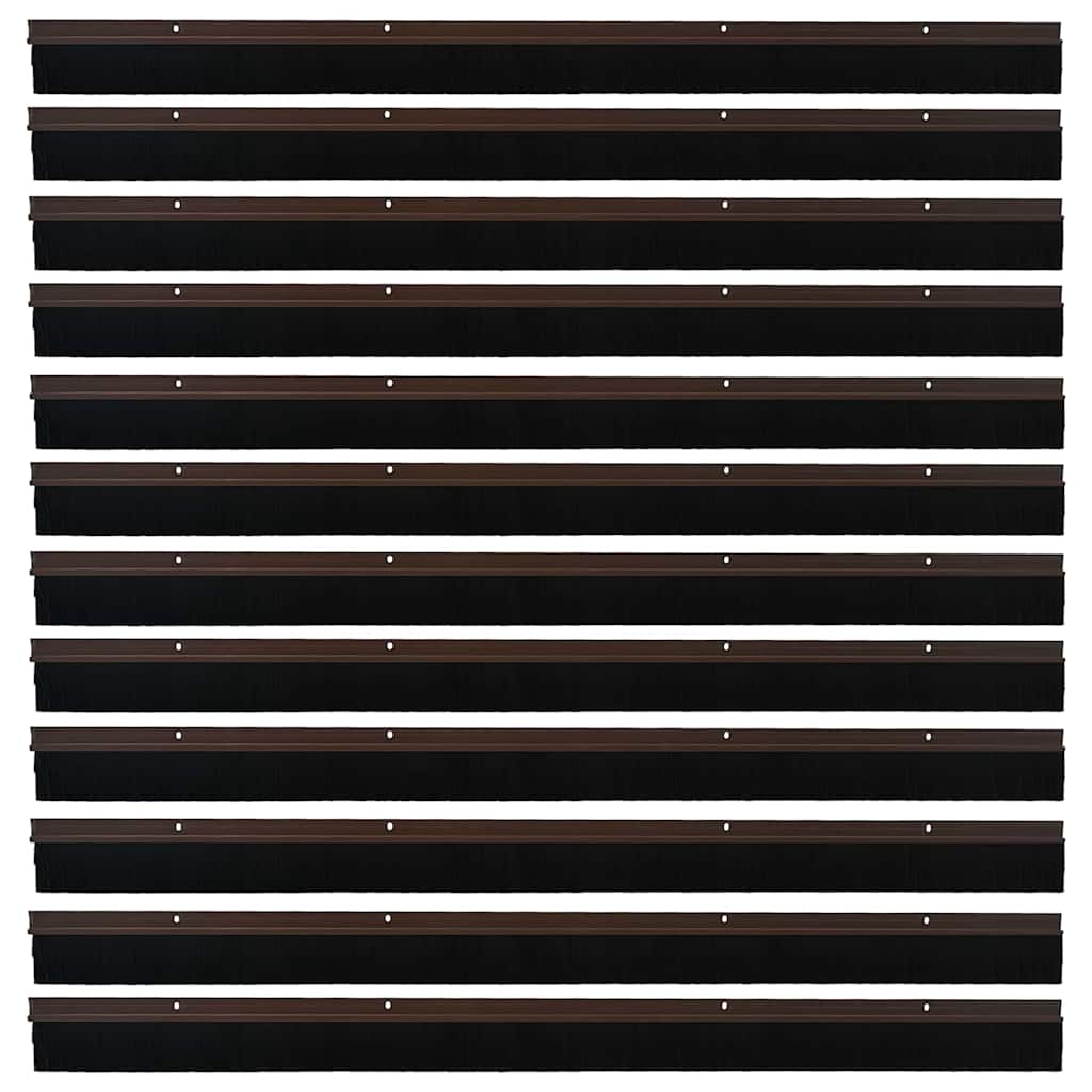 Kierteellinen Oven Harjasulku 12 Pcs Ruskea 100 Cm Alumiiniseos